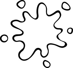 Water splash. Comic book style symbol.