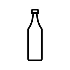 Simple bottle icon. Beer beverage. Vector.