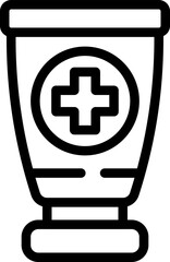Obraz premium Disinfect tube icon outline vector. Clean liquid. Hand spray