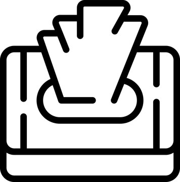 Disinfect tisue box icon outline vector. Clean soap. Wash alcohol