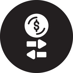 money transfer glyph icon