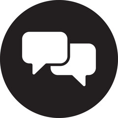 Fototapeta premium speech bubbles glyph icon