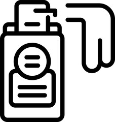 Face cream spray icon outline vector. Makeup beauty. Cosmetic care