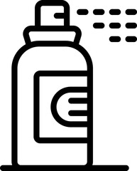 Obraz premium Cosmetic spray icon outline vector. Cream fashion. Skin makeup
