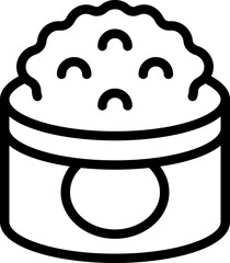 Cosmetic powder icon outline vector. Fashion skin. Cream care