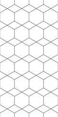 Vector seamless cubic hexagon pattern. Abstract geometric low poly background. Stylish grid texture.