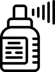 Cosmetic spray icon outline vector. Makeup skin. Gel make