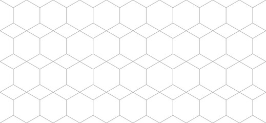 Fototapeta premium Vector seamless cubic hexagon pattern. Abstract geometric low poly background. Stylish grid texture.