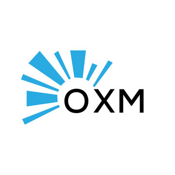 OXM letter logo. OXM blue image on white background and black letter. OXM technology  Monogram logo design for entrepreneur and business. OXM best icon.
