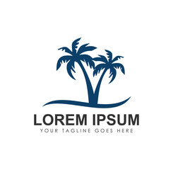Palm Tree Logo vector Illustration Sign