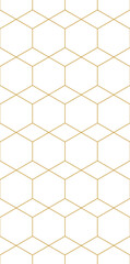 Vector seamless cubic hexagon pattern. Abstract geometric low poly background. Stylish grid texture.