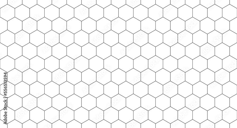 Wall mural vector seamless cubic hexagon pattern. abstract geometric low poly background. stylish grid texture.