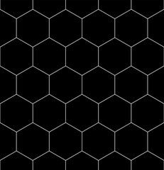 Vector seamless cubic hexagon pattern. Abstract geometric low poly background. Stylish grid texture.