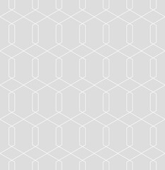 Vector seamless thin linear pattern. Abstract geometric hexagon background. Stylish fractal texture.