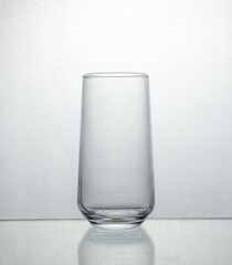 empty glass on white