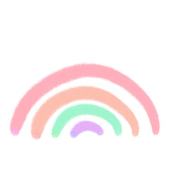 Rainbow line Rainbow, signs and symbols, Hand drawn in doodle style.	