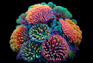 Obraz premium abstract red coral reef. sketch art for artist creativity and inspiration. generative AI 