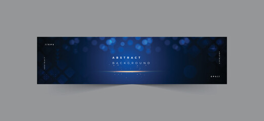 Linkedin banner blue technology abstract background