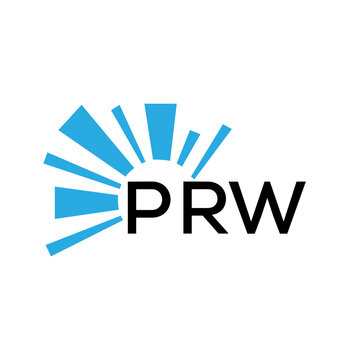 PRW letter logo. PRW blue image on white background and black letter. PRW technology  Monogram logo design for entrepreneur and business. PRW best icon.
