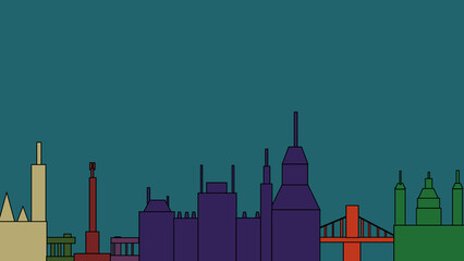 Obraz premium Skyline di Budapest