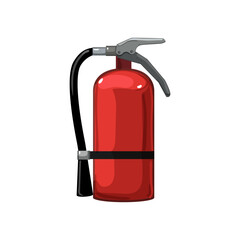 safety fire extinguisher cartoon. safety fire extinguisher sign. isolated symbol vector illustration
