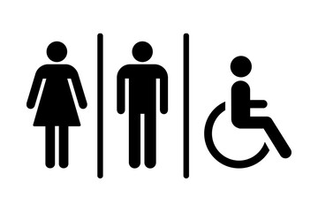 Toilet and restroom symbol icon