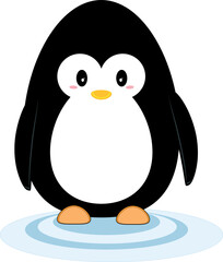 penguin on ice