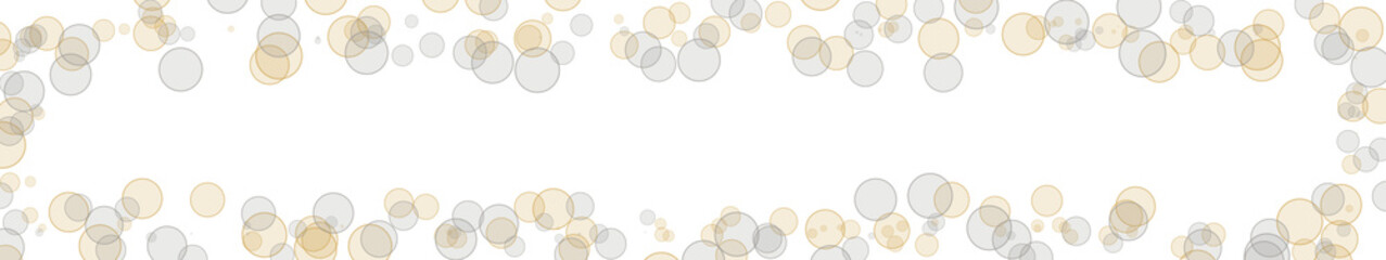 illustrazione con riquadro cornice di bolle sfere argento e oro su sfondo trasparente © DIVGRADCURL