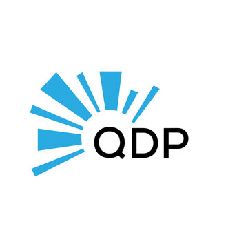QDP letter logo. QDP blue image on white background and black letter. QDP technology  Monogram logo design for entrepreneur and business. QDP best icon.
