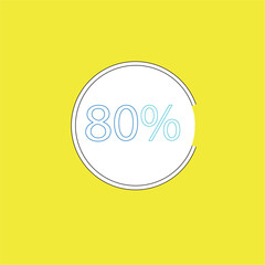percentage yellow circle and black border