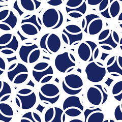 Crossed circles pattern. Circular figures seamless ornament. Geometric motif. Rounds background. Circle shapes wallpaper. Geometrical backdrop. Digital paper. Textile print. Vector abstract art