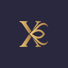 heart girl sexy massage brand logo letter X