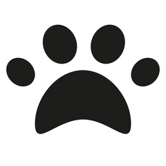 Dog's paw print. Dog paw. Cat foot print