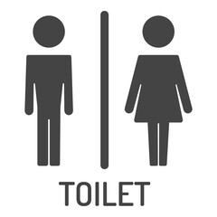 Public toilet sign. WC icon. Vector WC toilet door plate icon.
