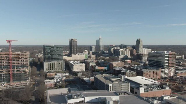 Aerial City of Raleigh Downtown 2023