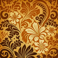 Hawaiian floral pattern, colorful design illustartion