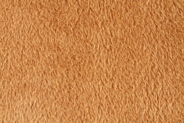 Light brown lama wool fabric texture. Macro. Closeup. © Owl_photographer