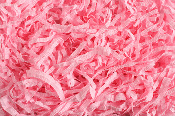 Background - pink gift wrapping paper strips situated arbitrarily