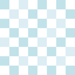 White and blue pastel checkerboard pattern background.	