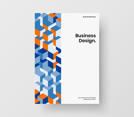 Fresh placard A4 design vector concept. Vivid geometric pattern presentation layout.