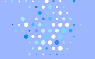 Light BLUE vector Glitter abstract illustration with blurred drops of rain.