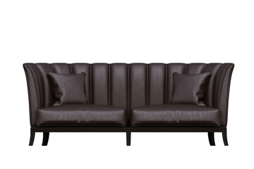 sofa isolate on a transparent background, interior furniture, 3D illustration, cg render