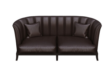 sofa isolate on a transparent background, interior furniture, 3D illustration, cg render