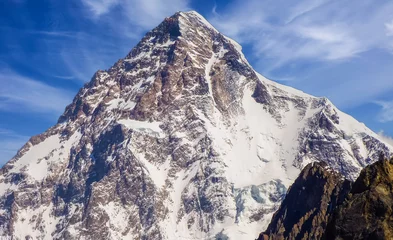 Crédence de cuisine en verre imprimé Gasherbrum K2 peak the second highest mountain in the world