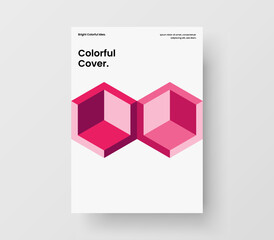 Minimalistic poster A4 design vector layout. Original geometric pattern corporate cover illustration.