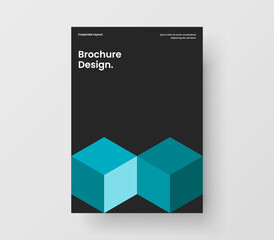 Premium mosaic tiles handbill template. Simple book cover vector design layout.