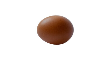 Brown organic egg izolated on white background. Food. Backgrounds, copy space., for the world egg day. National Egg Day on June 3