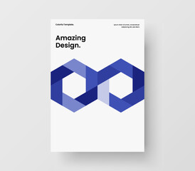Fototapeta premium Minimalistic company cover A4 design vector layout. Isolated geometric shapes poster concept.