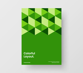 Simple geometric tiles booklet concept. Minimalistic brochure design vector layout.