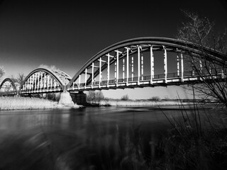 Naklejka premium bridge over the river